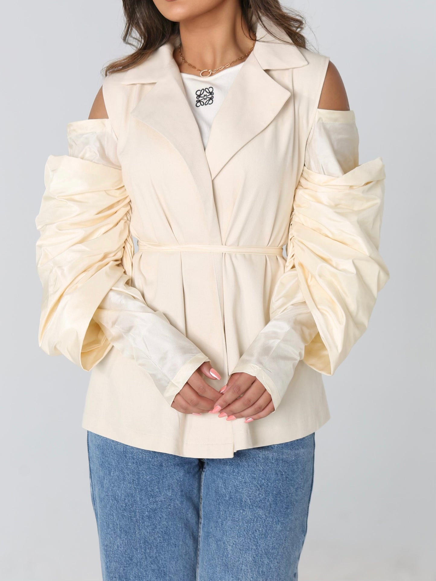 Puff sleeves blazer